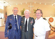 Veterans Larry Steagall, John Casey and Bill Evanko