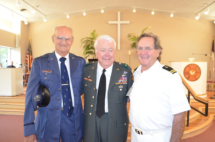 Veterans Larry Steagall, John Casey and Bill Evanko