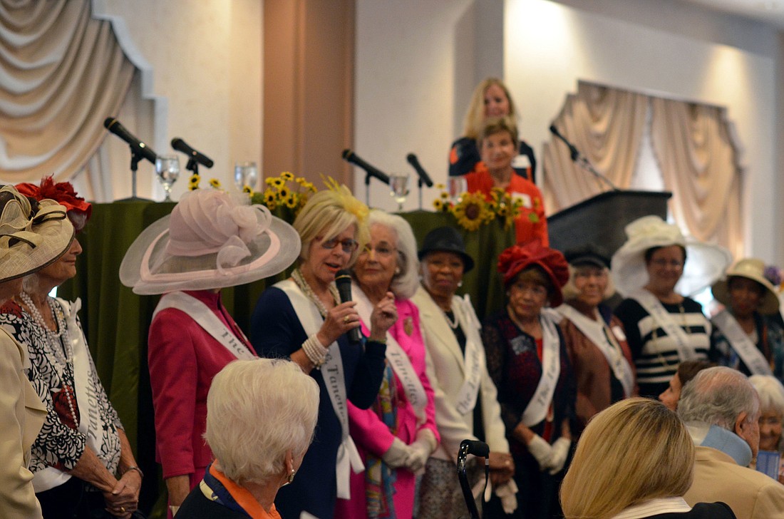 As a tribute to the late Honorary Chairwoman Tana Sandefur, her closest friends, "The Tanettes," donned hats and spoke about her at The Wit and Wisdom of Aging event.