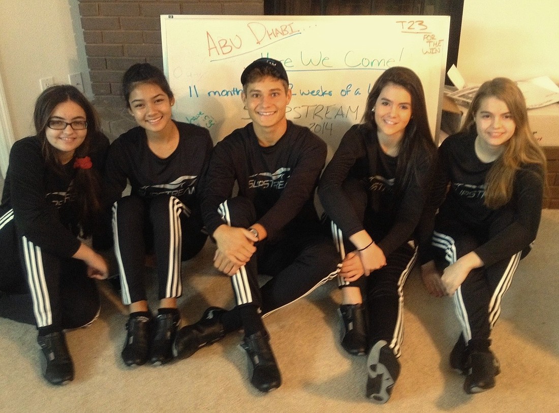Hannah Figueras, Madelyn Kumar, Domenic Aluise, Victoria Sinclair and Merritt Kendzior are eager to compete. Courtesy photo.