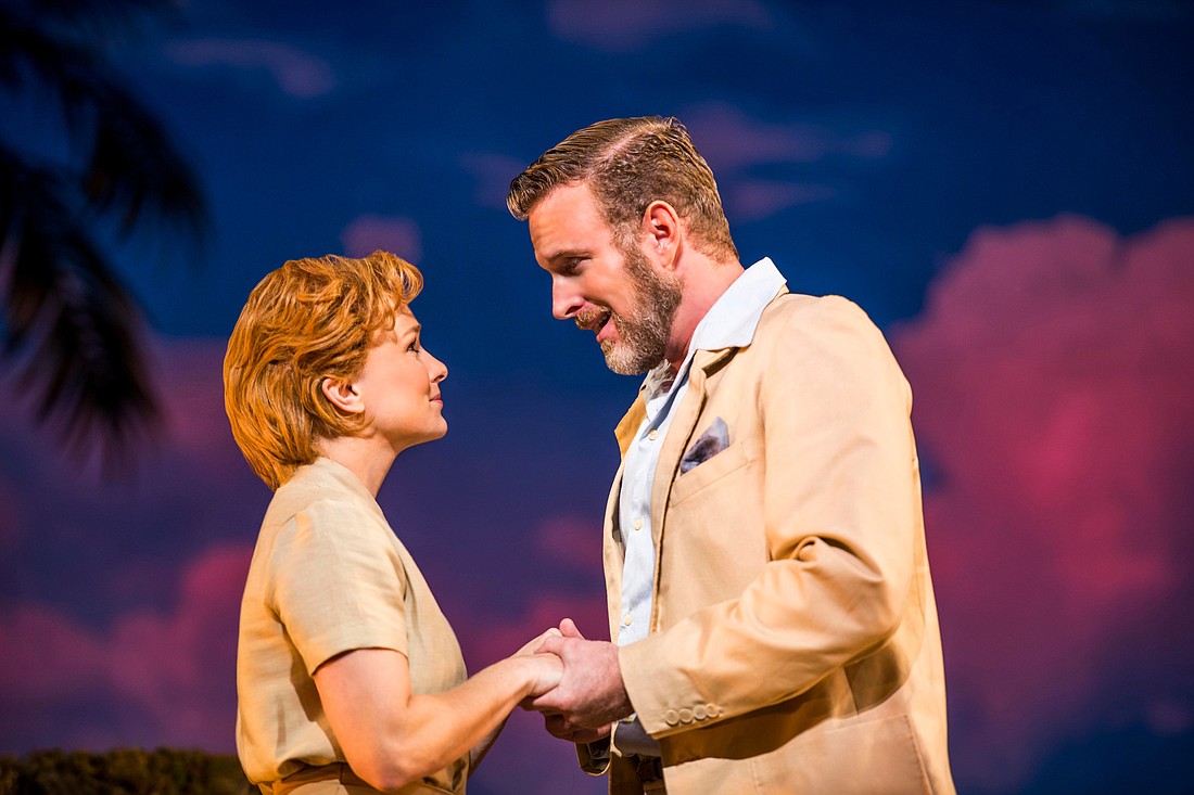 Kelly Felthous and Ben Davis in Asolo Rep's production of "South Pacific." Photo by Cliff Roles.