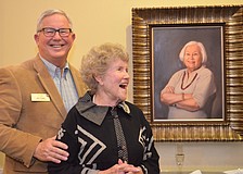 President and CEO of Praxeis, Jim Cater with Jackie Pillsbury.