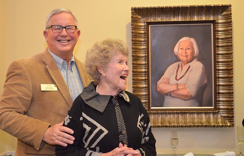 President and CEO of Praxeis, Jim Cater with Jackie Pillsbury.