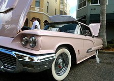 The car show featured a '59 Thunderbird in flamingo pink.