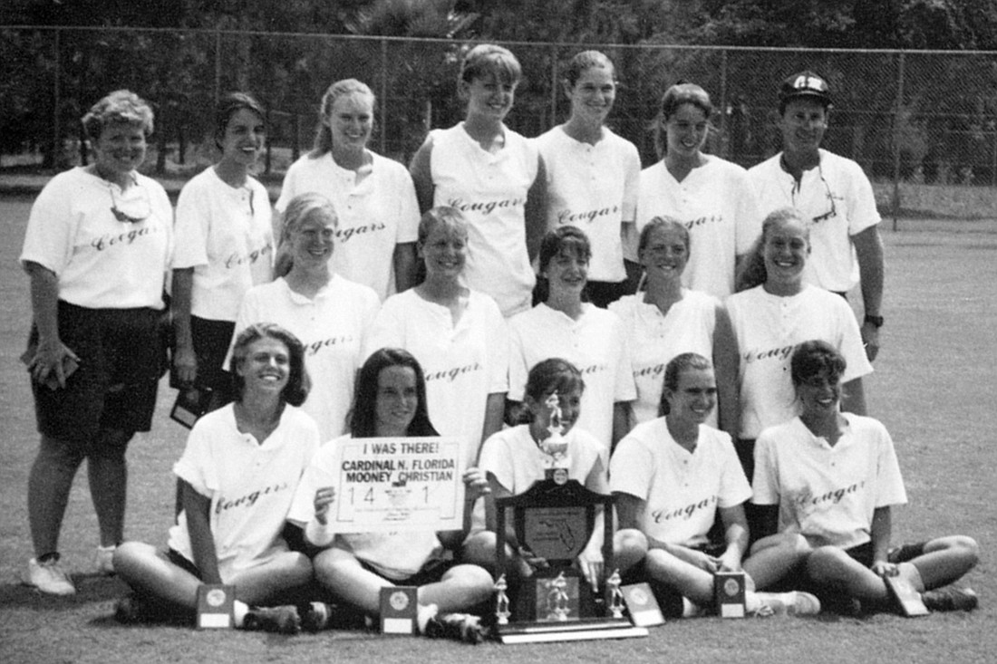 The 1994 Cardinal Mooney softball state championship team.