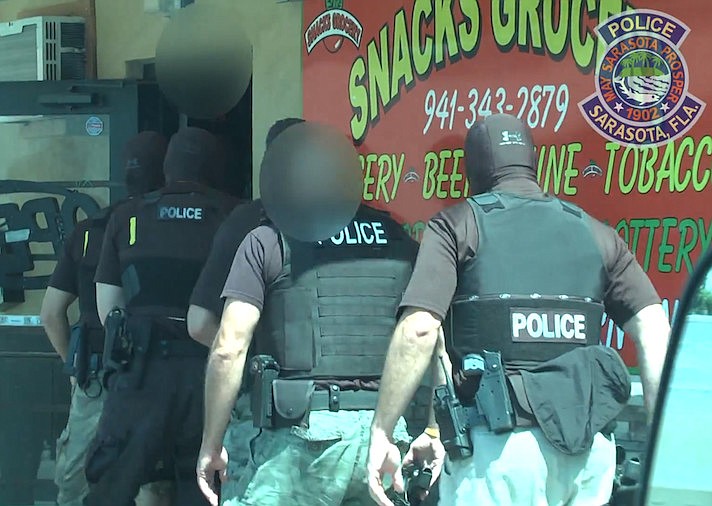 Officers with the Sarasota Police Department Narcotics Unit raided SnackÃ¢â‚¬â„¢s Grocery in Newtown earlier this year, during which they discovered a gun and 395 packages of Ã¢â‚¬Å“spice.Ã¢â‚¬Â