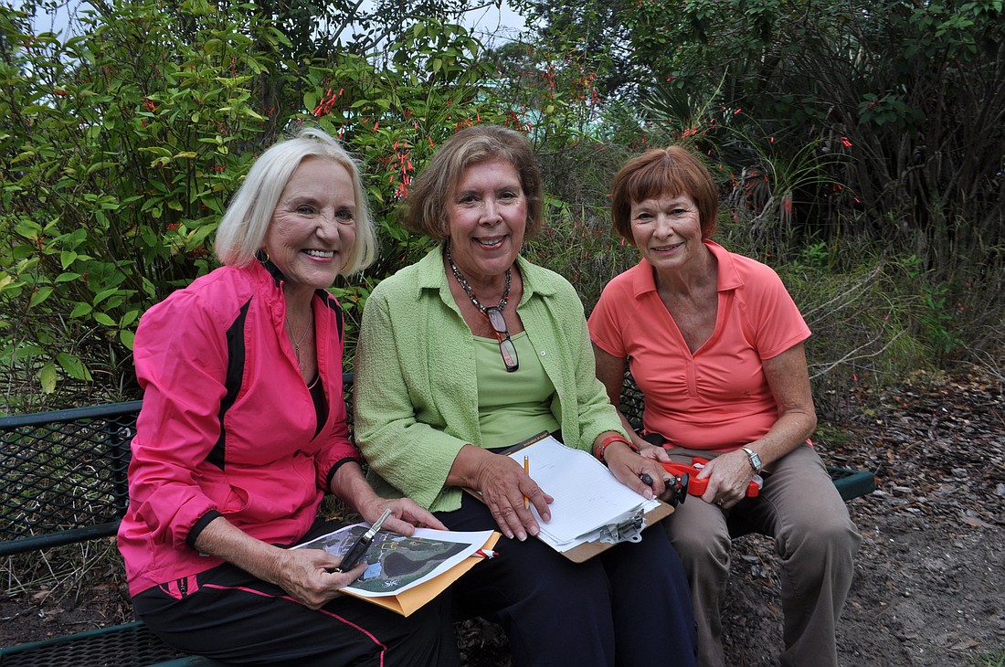 Carolyn Nation, Mary Auger and Norma Kisida are eager to get started on the project. Photo by Pam Eubanks