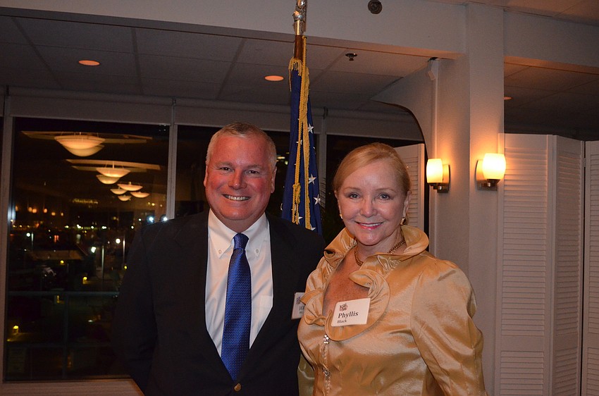 Jack Brill, president of the Sarasota Republican Club, and Phyllis Black, president of the Longboat Key Republican Club.