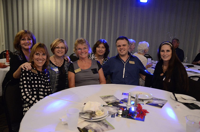 The staff from Springs at Lake Pointe Woods came to Martin's party. Martin lived at the Springs after an injury.
