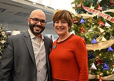 Roger Capote and Board Trustees Chair, Cathy Layton.