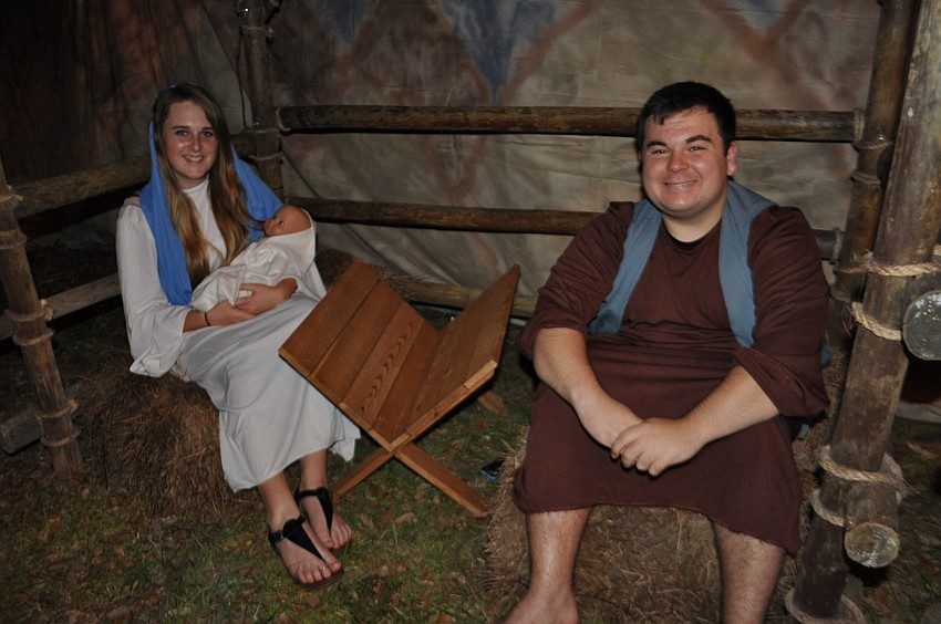 Meghan Neu and Danny Riordan portray Mary and Joseph.