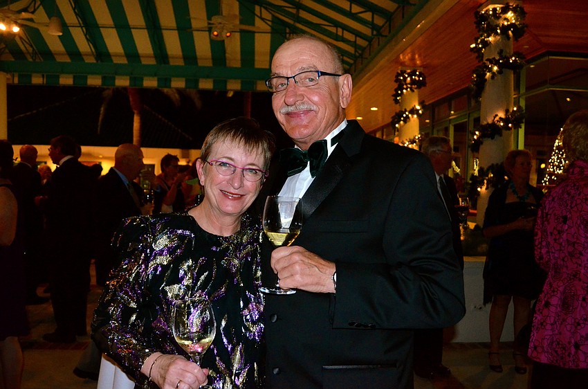 Charlotte and Bob Wilden toast to a fun night.
