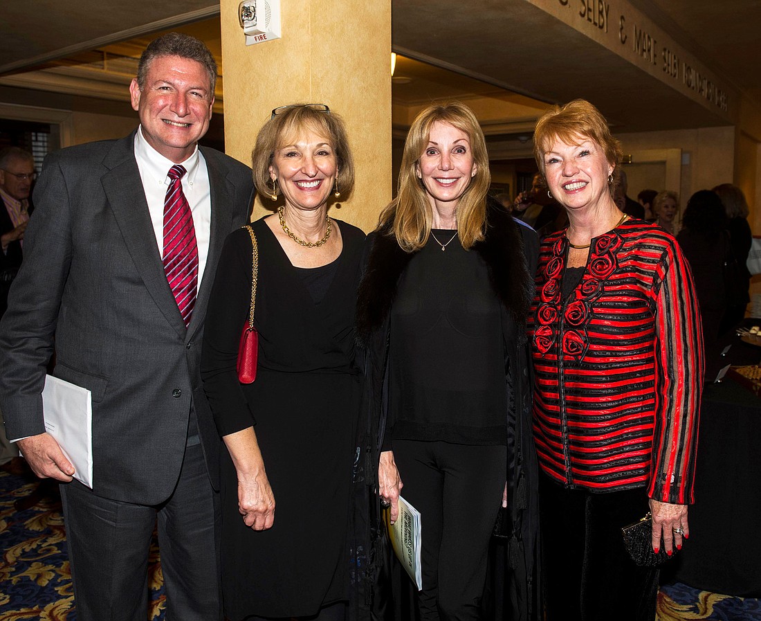 At the opening night post-performance reception: Michael Zuckerberg, board member Judy Cahn, Jan Fidelman and Managing Director Mary Ann Servian. Photo by Cliff Roles.