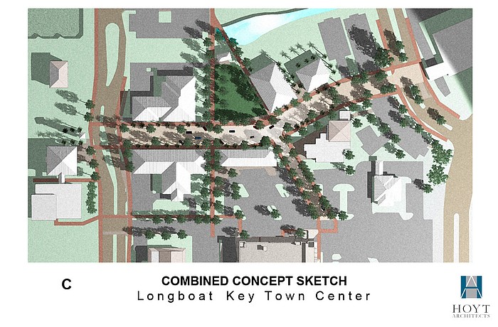 The town hired Hoyt Architects to create sketches for a possible town center. (Courtesy)