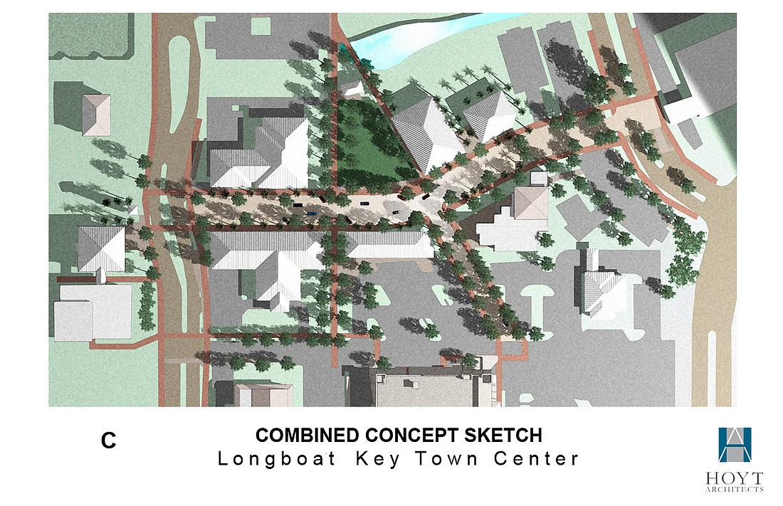The town hired Hoyt Architects to create sketches for a possible town center. (Courtesy)