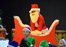 Brady Theisen plays Santa and surprises the audience at the end of the production.