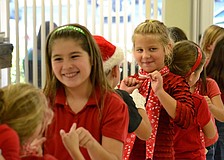 Students performed holiday songs for residents at the Jefferson Center.