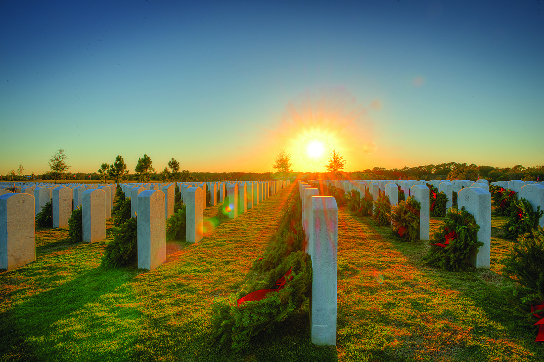 Wayne Johnson submitted this sunrise photo, taken at Sarasota National Cemetery.