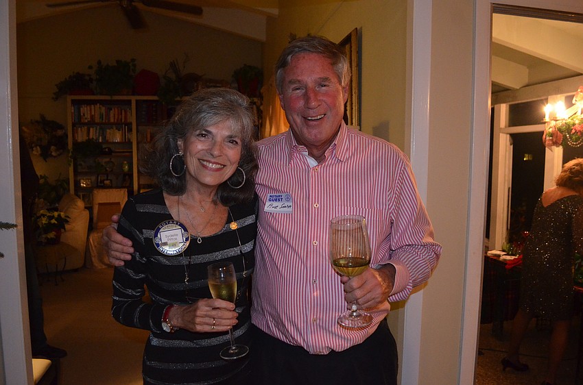 President Sydelle Pittas and board member Andy Sawyer