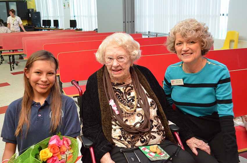 Girl of the Year recipient Isabelle Crotsley, Girls Inc. Distinguished Board Chair Donna Ogilvie and National Girls Inc. Champions for Girls award recipient, Sherry Watts.