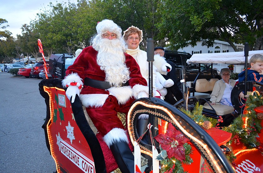 John and Millie Emond play Mr. and Mrs. Claus.