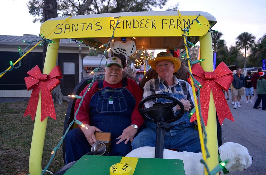 Dave Engle and Ray Kellenberger show off their John Deere pride.