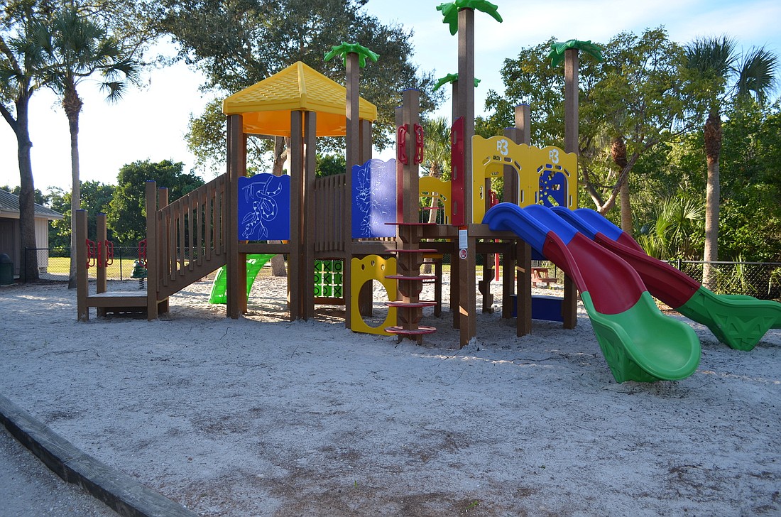 The playground, installed in December, was created for children ages two to 12.
