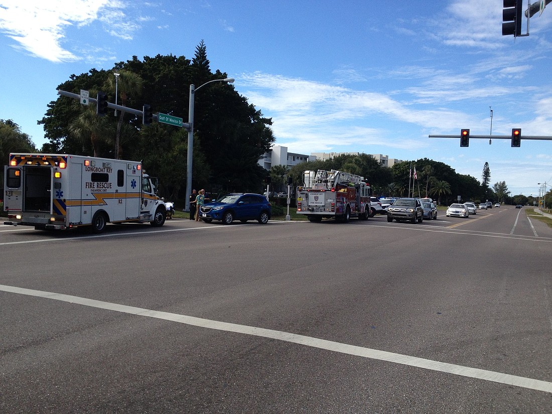 The crash occurred Saturday near Bay Isles Parkway.