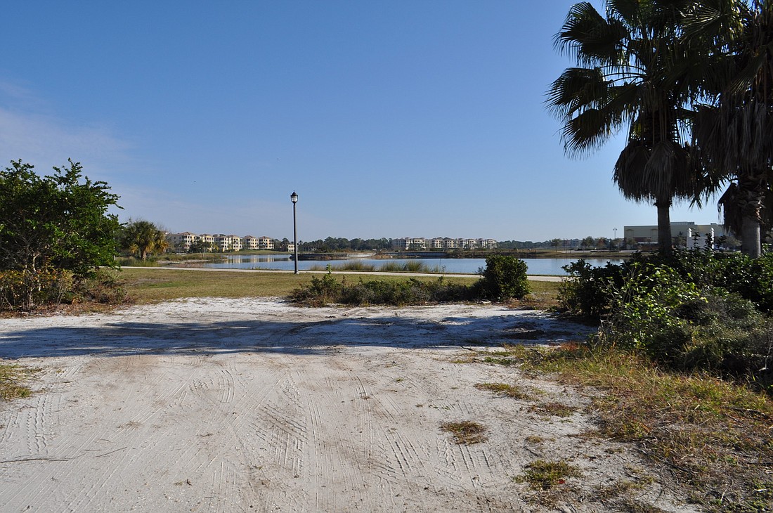 The 1.5-acre restaurant site is located at 8165 Lakewood Ranch Blvd., adjacent to Lakewood Ranch Town Hall. It formerly housed a trailer for Homes by Towne. Photo by Pam Eubanks