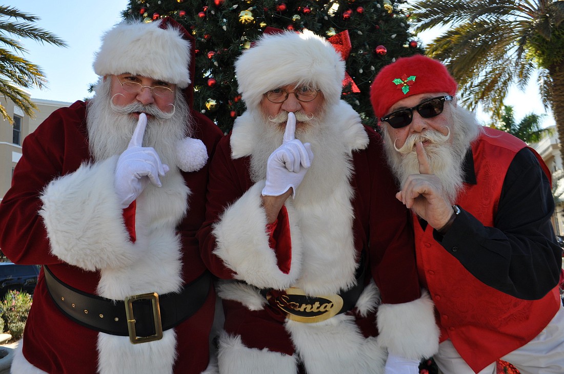 Santas Dennis, Jeffry and Doug say they donÃ¢â‚¬â„¢t play Santa; they have become Santa. Photos by Pam Eubanks