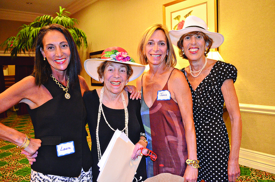 Laura Wendel, Mimi Edlin, Jamie Edlin Schneider and Mari Edlin celebrate Mimi EdlinÃ¢â‚¬â„¢s birthday at the Sarasota Bay Club. The party benefited the Senior Friendship Centers.