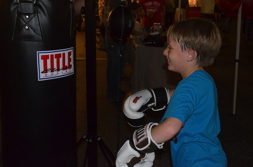 Cody Buechner shows off his strength.