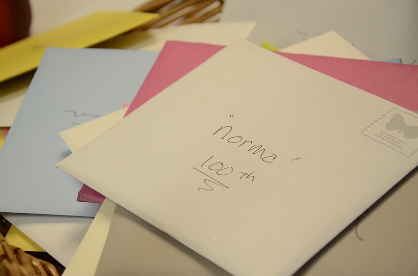 Martin received a basketful of cards for her birthday.