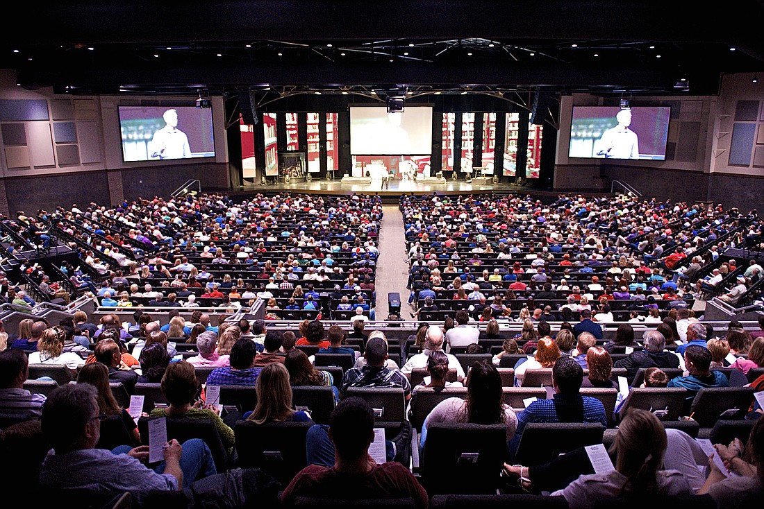 Bayside Community Church's new 2,500-seat auditorium is the focal point of the 73,347-square-foot expansion the church opened in December. Courtesy photos