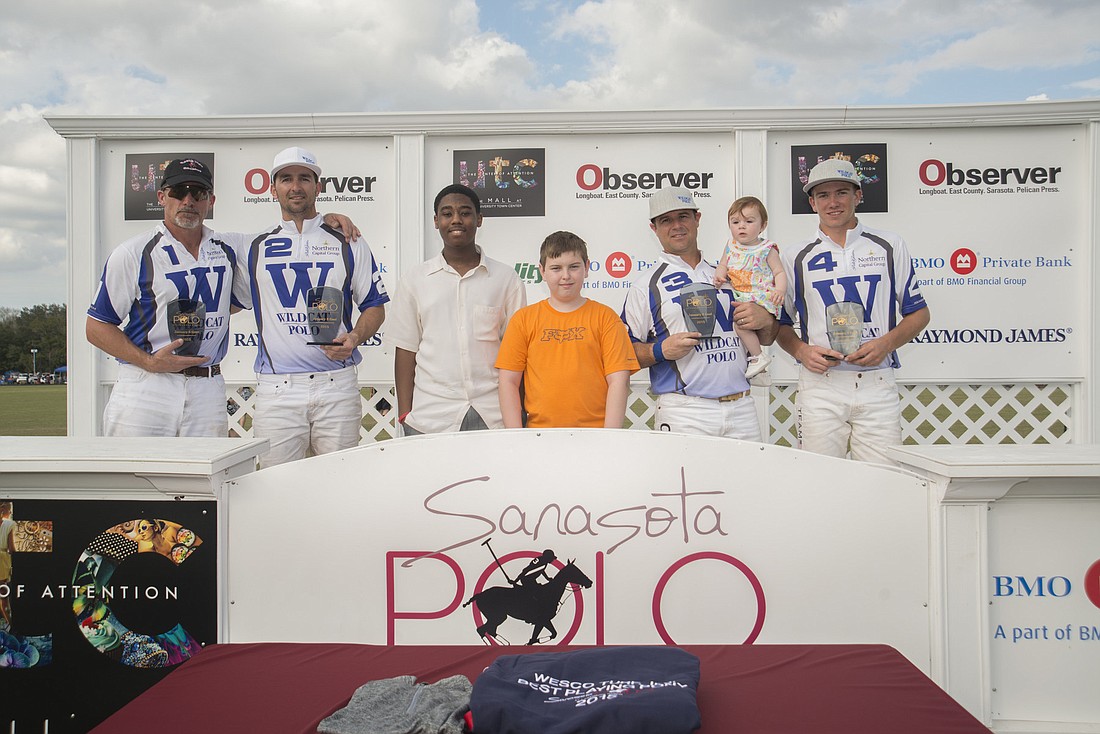The Wildcat team defeated Tito's in overtime Sunday, at the Sarasota Polo Club, during the final of the first 8-goal match in January, presented by Wesco Turf. Courtesy photo