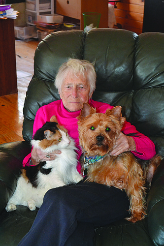 Dora Walters with her cat, Lottie, and dog, Jake. Courtesy photos