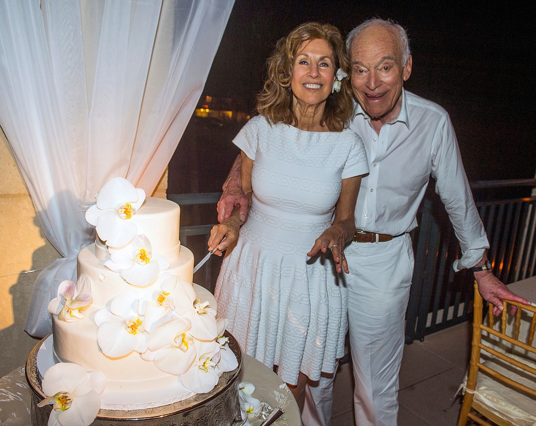 Newlyweds Judith Glickman and Leonard Lauder. Photo by Cliff Roles.