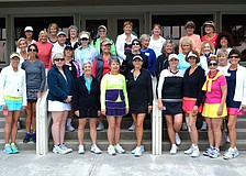 CEDARS TENNIS RESORT LADIES GROUP. Cedars Tennis Resort held its first Ladies Member Guest event Jan. 14. Doris Forst, Cheryl Viera and Jeanne Brown organized the event. The group enjoyed lunch at Cedars CafÃ© following tennis. Photo by Doris Forst