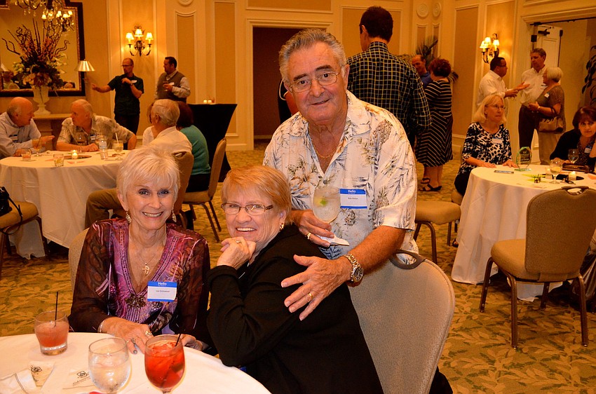 Val Grimwood chats with Bob and Dot Horton.