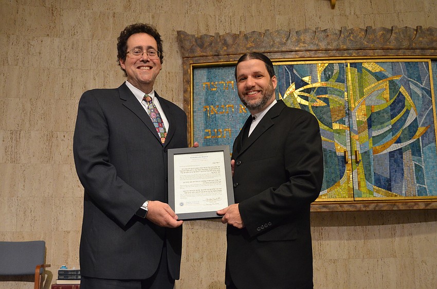 Rabbi Bradley Artson helped install Rabbi Michael Werbow.