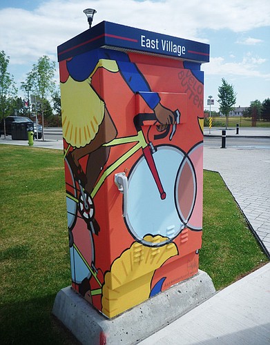 The proposal is based on similar projects undertaken in cities across North America, such as Calgary, Canada, the home of this utility box.