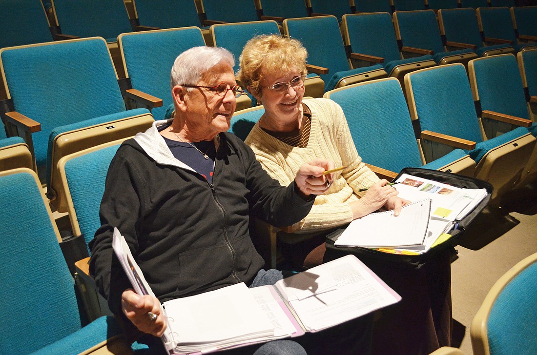 Players Theatre directing pair Bob Trisolini and Pamela Wiley plan their upcoming production of the musical "Violet."