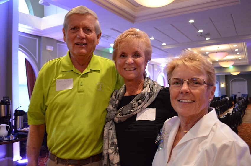 Stoneybrook residents Ken and Nancy Allen with Barbara Tierney.