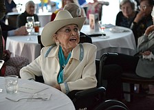 Edith Barr Dunn enjoyed a night surrounded by friend and family for a cocktail party.