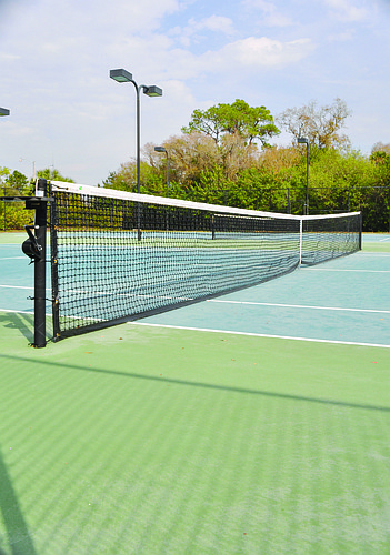 It costs about $5,000 for Tara CDD to resurface a tennis court. The CDD plans to convert one of its two tennis courts to pickeball. Photo by Pam Eubanks
