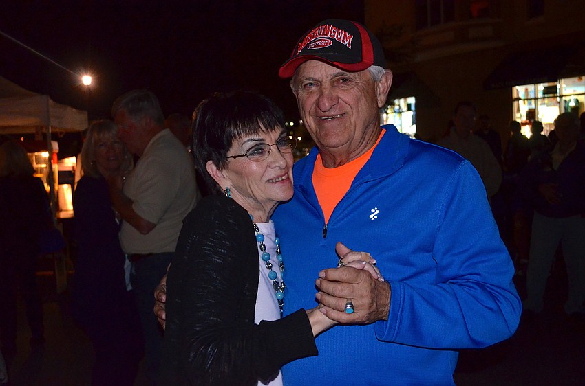 Vale Olszewski and David Savock enjoy a dance to a 60s song.