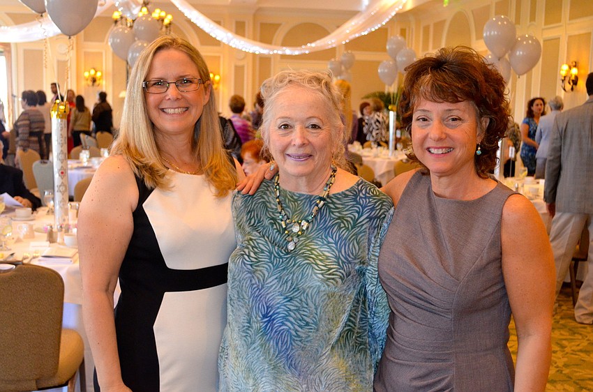 The luncheon honors sisterhood members Laura Zalkin, Dorothy Quint and Cindy Gilburne for outstanding service.