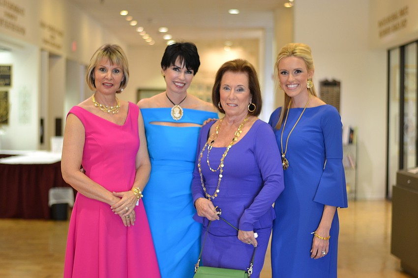 Pamela Hershorin, Nikki Sedacca, Sandra Hanan and Montana Taplinger modeled in the Temple Beth Sholom fashion show.