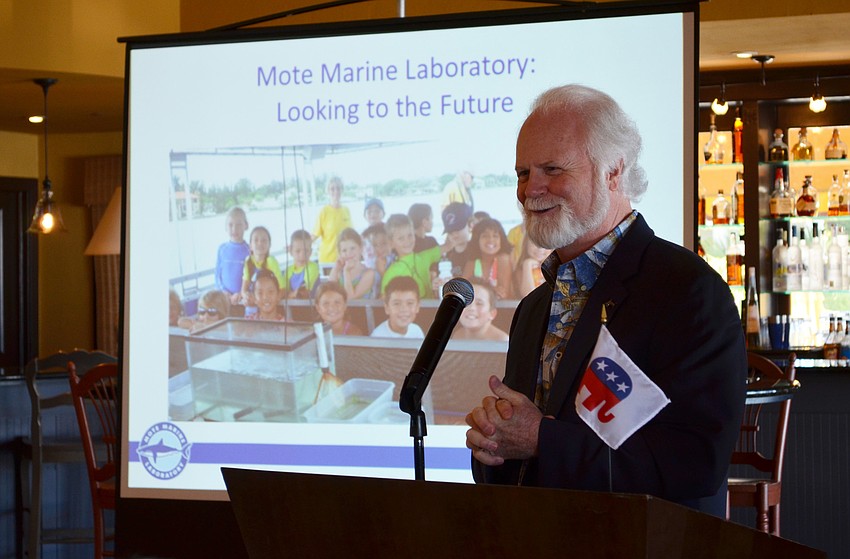 Mote Marine Laboratory & Aquarium President and CEO, Michael Crosby presented future plans to guests.