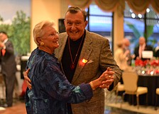 Sandy and Dick Weber take a turn on the dance floor at the Longboat Key Kiwanis Valentines in Monte Carlo party.